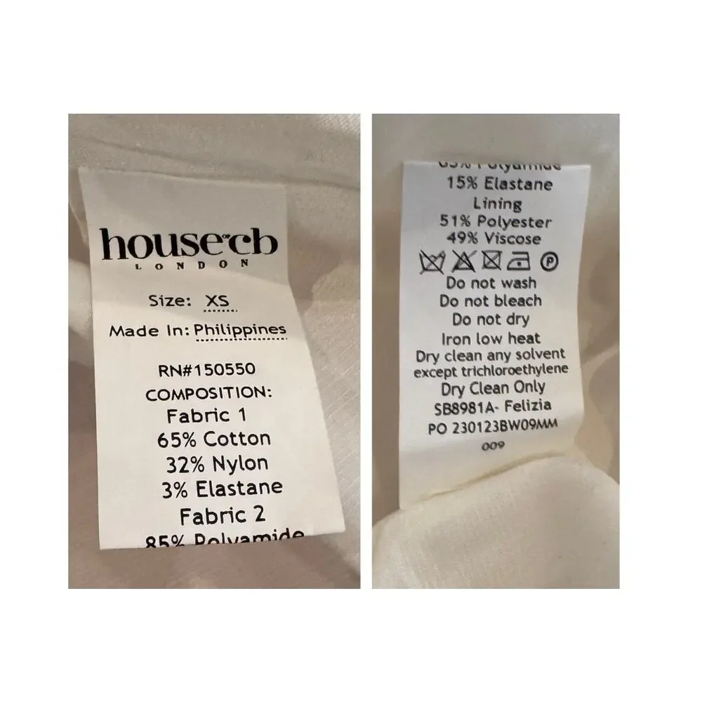 House of CB Felizia White Puff Sleeve Maxi Sundress Size XS - Picture 14 of 16